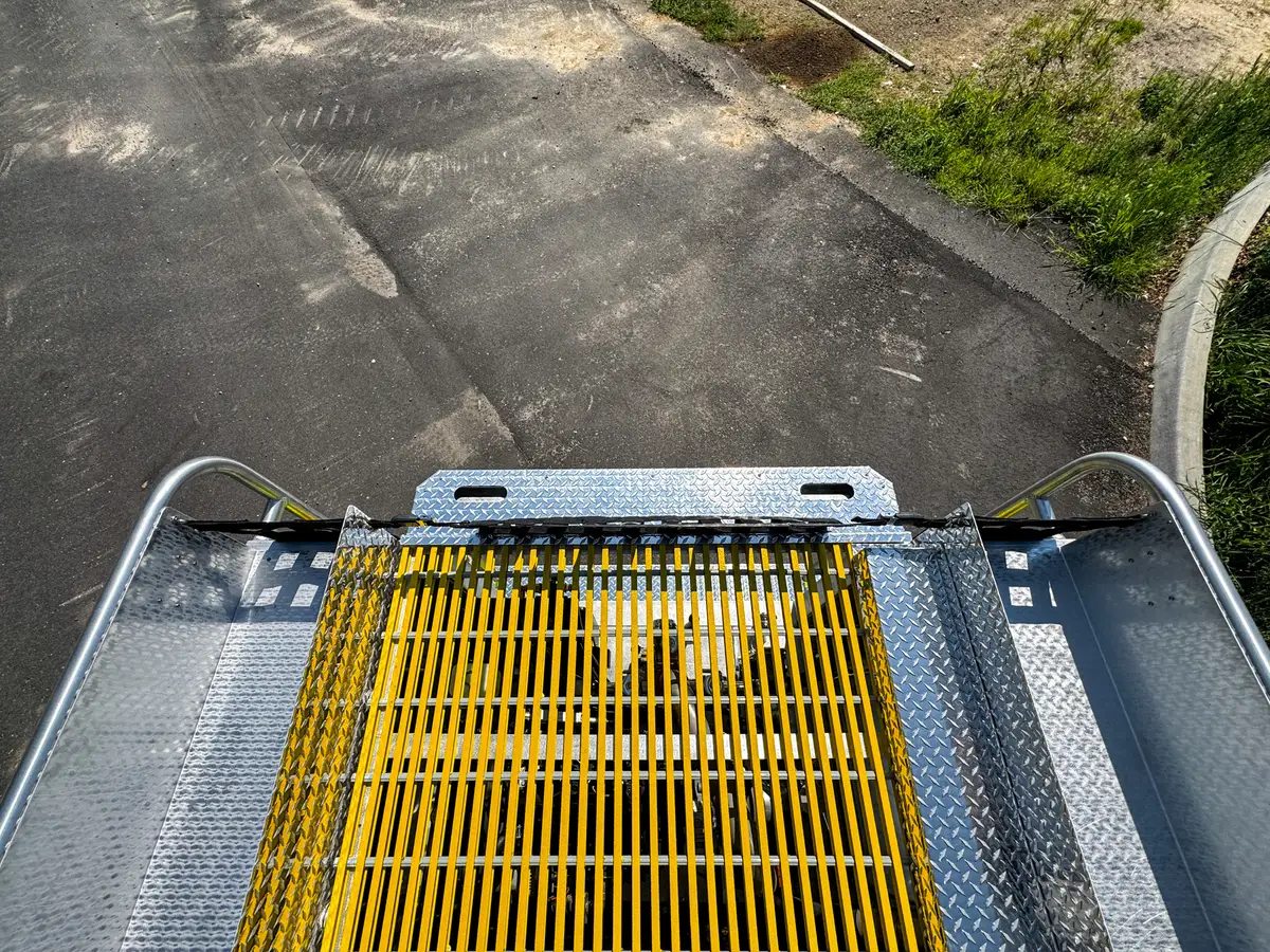 Right-side body view with side access door open near the cab.